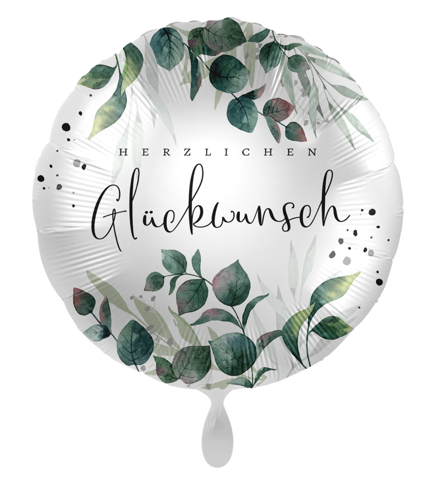 Folienballon - Herzlichen Glückwunsch, Eukalyptus - ø 43cm